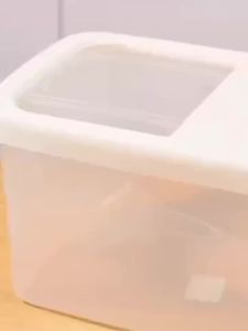 Flip Top Airtight Rice Barrel Moisture Proof Grain Storage Container Food Grade For Kitchen Cabinet