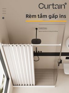SHULIAN | Waterproof Shower Curtain With Extendable Rod No Drilling