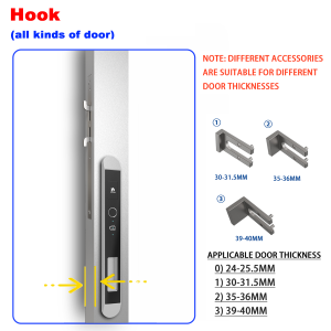 WINFREE Digital Slim Swing and Sliding Door Smart Tuya Bluetooth Lock Compatible Alexa or Google Smart Home
