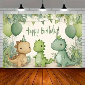 Cartoon Dinosaur Theme Party Decoration Backdrop Cake Jurassic World Boy Birthday Gift Adventure Background Room Banner Prop