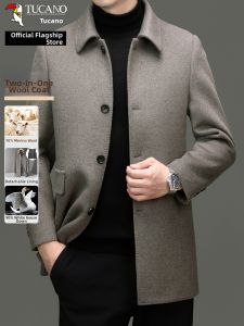 TUCANO | Men Autumn Winter Thickened Removable Down Lining Wool Coat