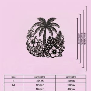 CIFbuy | CIFBUY Iron Wall Art Tropical Palm Tree Metal Sculpture Coastal Decor Sign For Home Indoor Outdoor Yard