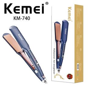 Kemei Km-740 Portable Professional Hair Straightener Led Anti-scald Six-speed Flat Iron Negative Ion Curling Iron