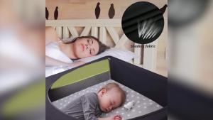 Blackout Crib Canopy Cover Stretchable Breathable Portable Baby Bed Blackout Tent Safety Compact Sun Shade Curtain Room Decor