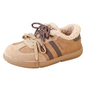 Josiny | Faux Fur Lined Warm Retro Womens Trainer Shoes