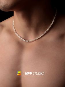 NFF Shell Bead Knot Beaded Clavicle Chain Small New Chinese Necklace Mens Fashion Accessories Ins Accessible Luxury Temperament Necklace