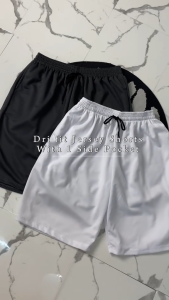 Necessary Plus Size Dri-Fit Basketball Jersey Shorts with 1 Side Pocket & Drawstring - Mens Sportswear