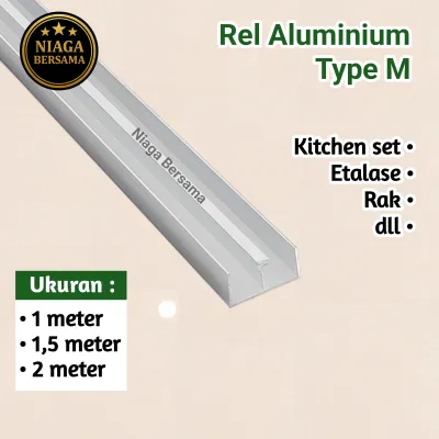Rel Aluminium M Etalase 2 Jalur Kolong Dapur Showcase Sliding Kitchen Set