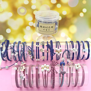 Korean Style High Elasticity Hair Ties Set Cute Female Tail Ornaments Dual Use Hair Bands And Bracelets for Children