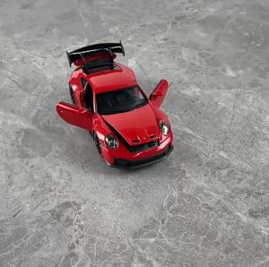 1/32 Porsche 911 Alloy Sports Car Model Diecast Toy Pull Back with Light Sound