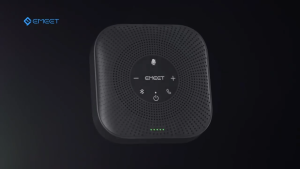 EMEET M0 Plus Wireless Conference Speakerphone with VoiceIA 4.2 AI Algorithm 4-Mic Array 360° HD Pickup Daisy-Chain USB-C & Bluetooth 5.0 Universal Compatibility for Home Office & Video Meetings