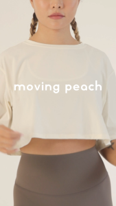 Moving Peach Women Sports Short Sleeves Relaxed Fit Crop Top Breathable Running Exercise Classic Crew Neckline T-shirts Gym Fitness Daily wear ATL(new)