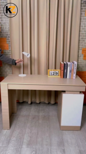 KitchenZ 120cm 4Ft Writing Table with Storage 15mm Thick Board Durable Stable Office Study Table Jordan Series