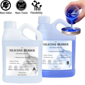 32oz/6.76oz 25A Liquid Silicone Rubber Mold Making Kit Fast Curing Non-Toxic Heat-Resistant for Resin Wax Crafts DIY Projects
