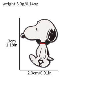 Bandai | Snoopy Woodstock Cartoon Enamel Brooch Pins Classic Dog Anime Lapel Badges DIY Backpack Clothes Decoration Gift for Fans