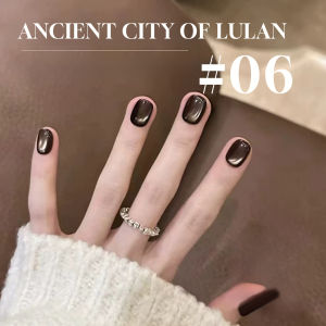 12ML 1PCS 2025 French tip Nails Brown Nails Black Nails Ancient City Glass Bead Magnet Moonlight Cats Eye Gel Nail Polish