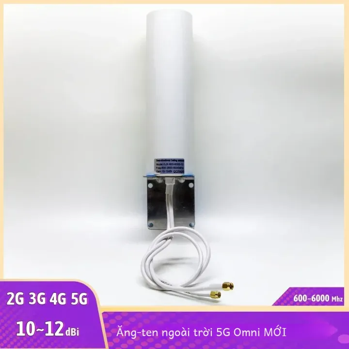 Ăng-ten 5G 10-12dBi Kép, 600-6000MHz, Đa Hướng, Ngoài Trời, Dùng Cho Bộ ...