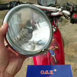 Reflektor Lampu Depan Headlamp H 4 OSK Jute Pesek Crom Kaca Putih Chrome CB GL Universal Pnp