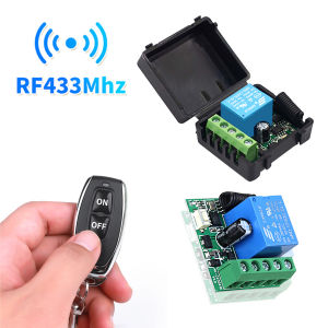 Remote Control RF433Mhz Wireless Light Switch DC 12V 1CH 10A Relay Receiver Transmitter for Door Electromagnetic Lock DIY Module