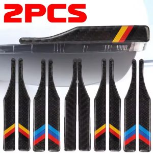 2PCS Car Rearview Mirror Edge Protection Car Crash Strips Protector Carbon Fiber Anti Scratch Sticker Auto Styling Decor Accessories
