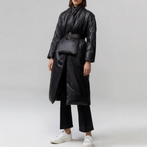 Oversized Wrap Belted Down Coat