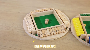 Shut The Box Game Board Games Large Wooden 2-4 Players Flip Dice Party Math Game Logic Math Training for Kids/Adults