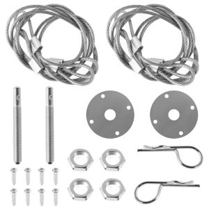 ล็อคฝากระโปรงรถ Racing Hood Pin Lock สแตนเลสสตีล Bonnet ล็อคคลิปชุด Universals ดัดแปลงอุปกรณ์เสริม