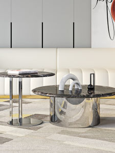 Luxury Designer Minimalist Crystal Stone Coffee Table
