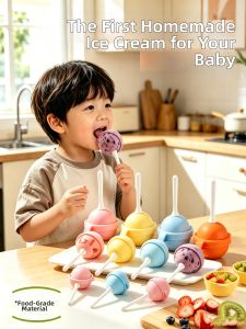 NUOXUNDE | Food-Grade Silicone Children Cartoon DIY Ice Cream Mold