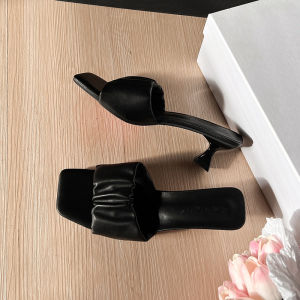 French High Heel Sandals Women Summer New Outdoor Wear Fairy Cloud 3cm Small Heel Beautiful Slippers Roman Style Thick Heel