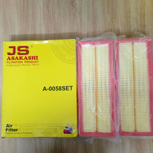 Bộ 2 lọc gió động cơ Mercedes-Benz E230 E240 E280 20022003 2004 2005 2006 2007 2008 2009 A112.094.00.04 mã A0058SET JS Asakashi Nhật Bản
