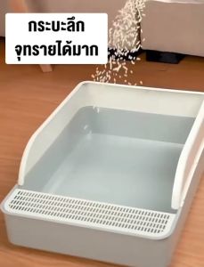 เครื่องหมายกระบะทรายแมวรุ่นขอบสูง Cat แถมที่ตัก กระบะ ห้องน้ำแมว Cat Toilet Cheap สำหรับสัตว์เลี้ยง