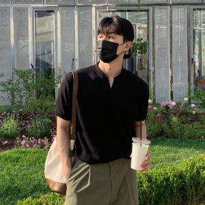 Ssumenam | Summer Style Short Sleeve T-Shirt V Neck