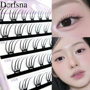Dorisna Korean Girl U-Shaped False Eyelashes Natural Airy Look K-Pop Eye Makeup Separated Lashes Extensions