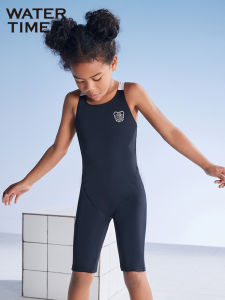 WaterTime Kids One-Piece Swimsuit Conservative Flat-Cut for Girls Professional Hot Spring Swimming Suit Childrens Swimwear