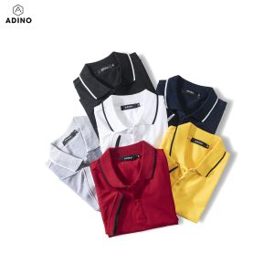 [Nhập LazXuHuong1- giảm 20k đơn 149k|Áo Polo Nam ADINO Màu Xanh Đen Chất Liệu Cotton Polyester Dáng Ôm Vừa Trẻ Trung Áo Thun Phông Cổ Bẻ Nam Thoáng Mát (AP75)