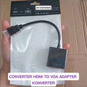 V201 Adaptor konverter HDMI ke VGA Full HD 1080 yang memungkinkan Anda menghubungkan perangkat HDMI.