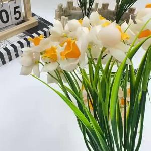 Hot Sale Artificial Flower Silk Narcissus Home Vase Decoration Outdoor Courtyard Wedding Bride DIY Gift Photography Props Craft