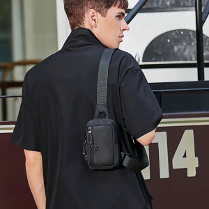 Crossbody Bag Mens Trendy Brand Japanese Street Trend Sports Mini Chest Bag Ins Mens Diagonal Shoulder Bag Simple Cross Bag