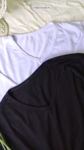 KAOS WANITA V NECK POLOS LENGAN PANJANG KAOS PUTIH POLOS WANITA MANSET LENGAN PANJANG WANITA