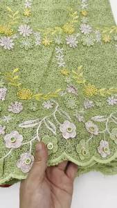 Stones LACE African Mesh Lace Fabric French 3D Net Bridal Lace 2026 Hot Sale Nigerian Women Wedding Party Dresses Sewing M432-1
