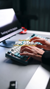 ROYAL KLUDGE RKS98 Phantom Wireless Gaming Keyboard with Smart Display & Knob Wired Bluetooth Hot Swappable Mechanical Keyboard 98 Keys Computer Keyboard