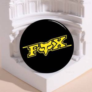 F-FOX Racing Car Moto Round Button Pins Slogan Creative Brooches Backpack Clothes Decoration Fashion Cartoon Jewelry Gifts