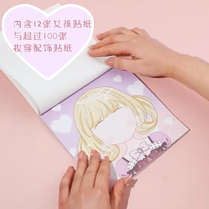 Diy Sticker Kartun Change Make Up Princess Sticker Book / Stiker Make-up DIY Mainan Keterampilan Merias Wajah