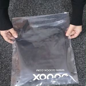 ถุงเก็บเสื้อผ้าแบบใส ถุงมีแถบปิดรูด ถุงรูดเก็บเสื้อผ้า 50ใบ สีใส ถุงมีแถบปิดรูดถุงรูดเก็บของ ถุงซิบล็อค