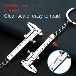 Portable High-Precision 50mm Mini Vernier Caliper Zinc Alloy Compact Pendant Accessory Precision Measuring Tool Small Objects