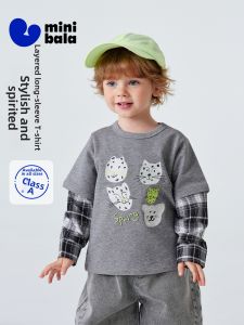 MINI BALA | Comfortable Stretchy Fake-layered Long Sleeve Tee