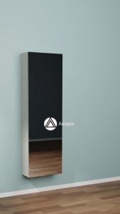 Rak Sepatu Gantung Dinding Minimalis Kombinasi Standing Mirror Frameless Tanpa Bingkai Full Cermin