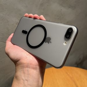 Ultra-Thin Magnetic Absorption Frosted Wireless Charging Compatible iPhone 7/8 plus Protective Case Simple PC Hard Shell