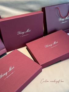 Blue Pattern Romantic Red Scarf Gift Box Set Handbag plus Gift Box Complete Set Blue Pattern Brand Packaging for Gifts